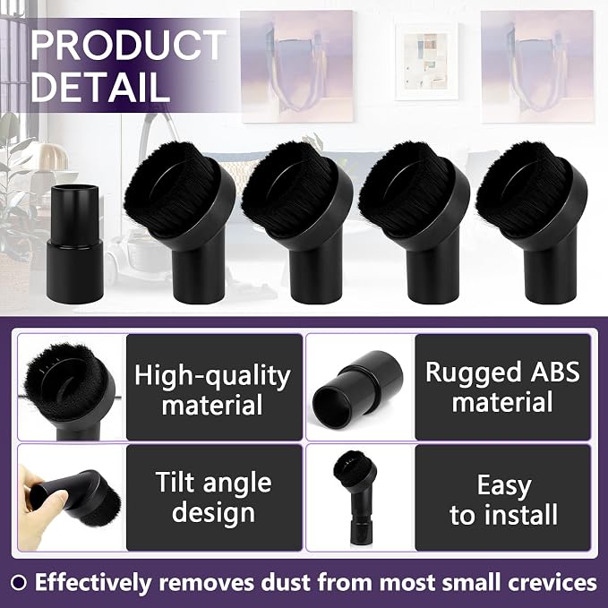 5PCS Fiber Brush Vacuum Attachment Set - Image 5
