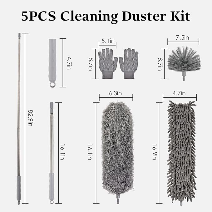 Microfiber Feather Duster 5-in-1 Kit - Image 3
