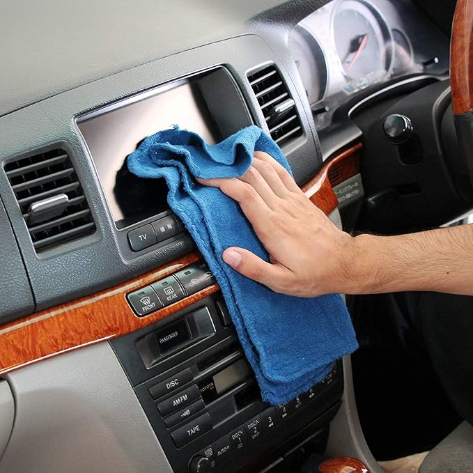 Simpli-Magic Cotton Shop Towels 14"x12" – Reusable Cleaning Shop Rags - Image 5