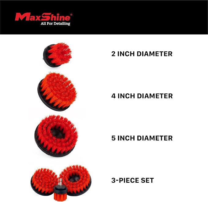 Maxshine 2" Universal M8 Medium-Duty Upholstery & Carpet Drill Brush – Power - Image 3