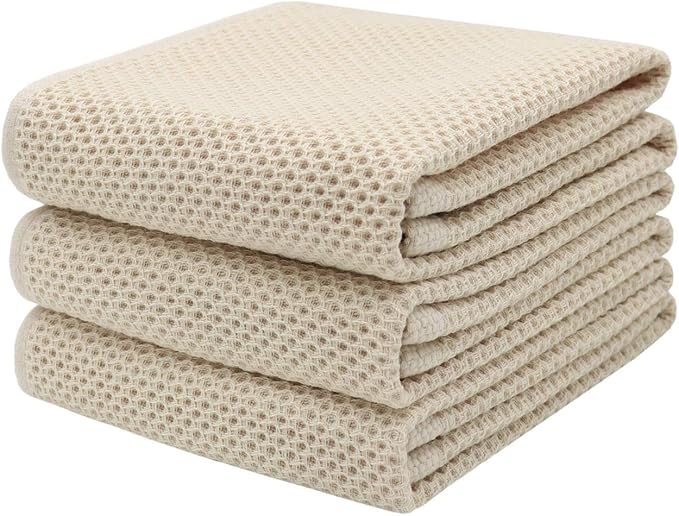 Mia's Dream Soft Absorbent Cotton Waffle Weave Kitchen Dish Cloth Washcloth by MiasDream