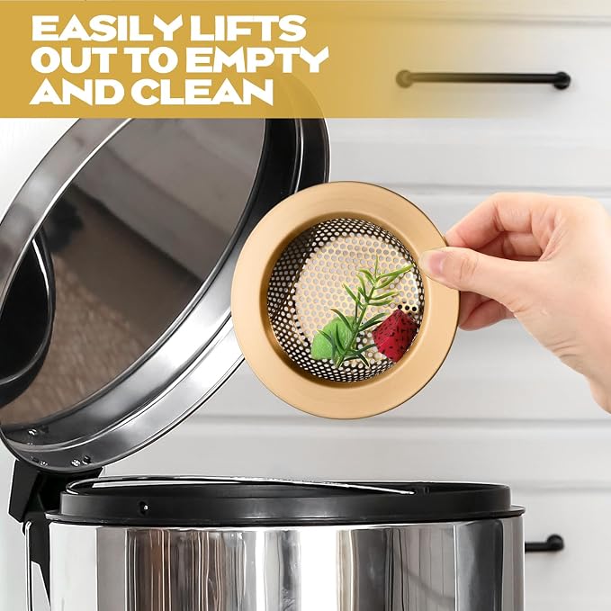 Retisee 2 Pcs Sink Strainer Stainless Steel Kitchen Sink Drain Strainer Basket - Image 6