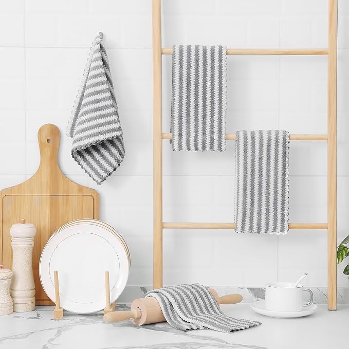 Homaxy Kitchen Towels, Ultra Soft and Absorbent Dish Towels, Reusable Fast - Image 7