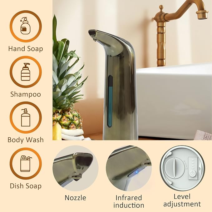 Automatic Liquid Soap Dispenser Touchless, 400ML Modern Dish Soap Dispenser - Image 4