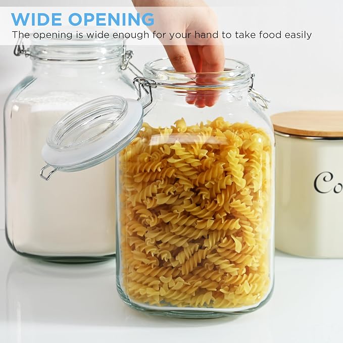 Ollieroo 106oz Square Glass Jars - Image 4
