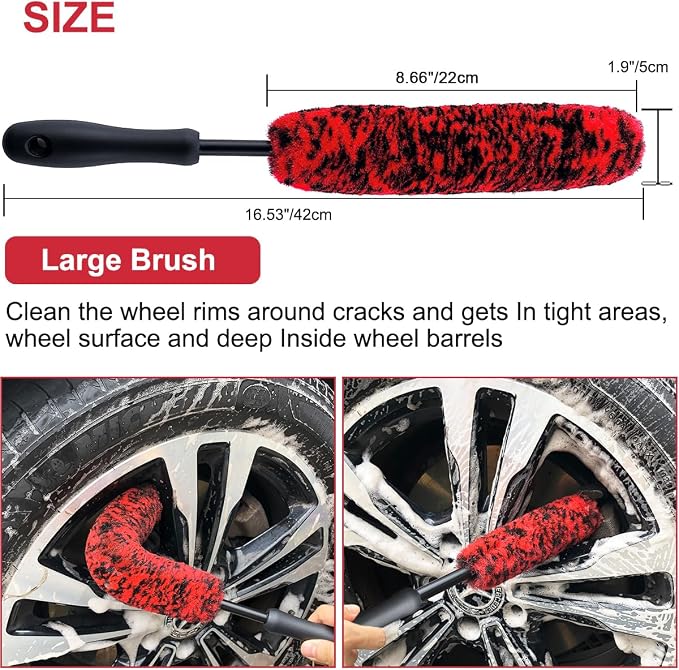 8Pcs Wheel Tire Brush Set, Wheel Brushes - Image 2