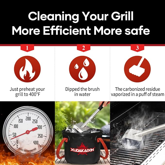 Steam Grill Brush Bristle Free, Grill Cleaner - Image 5