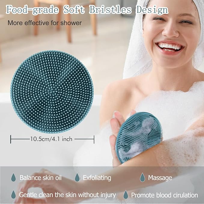 INNERNEED Food-Grade Soft Silicone Body Scrubber Shower Brush Handheld - Image 4