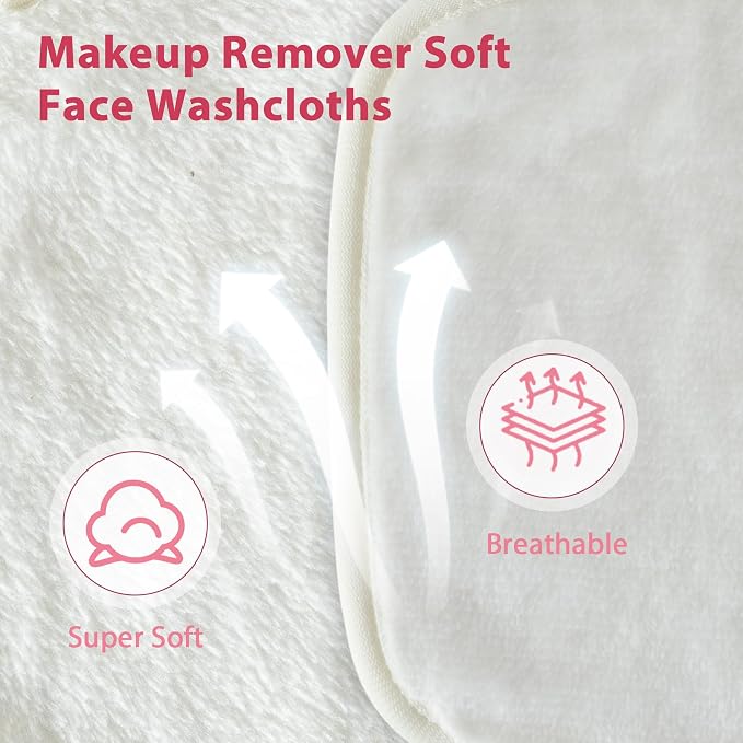 Makeup Remover Cloth, Makeup Remover Pads Microfiber Face Washcloth - Image 3