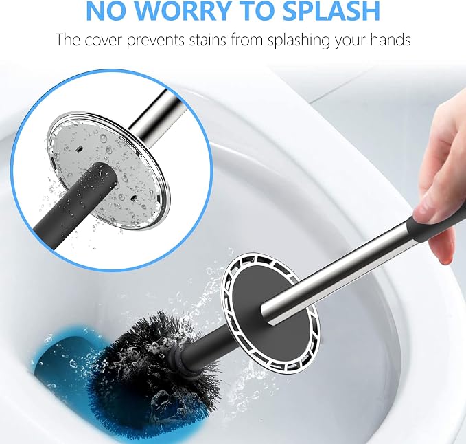 SetSail Toilet Brush, Compact Size Toilet Bowl Brush and Holder Toilet Brushes - Image 3