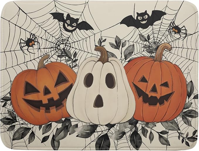 Halloween Pumpkin Dish Drying Mat by Aytipun
