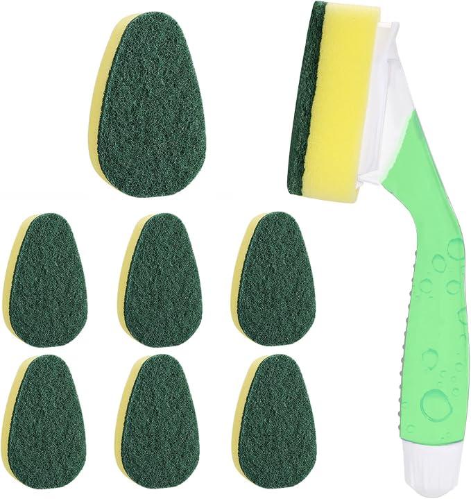 Dish Wand with 7Pack Replacement Dish Wand Sponges, Not Easy Leak Dishwand and by DYMOLL