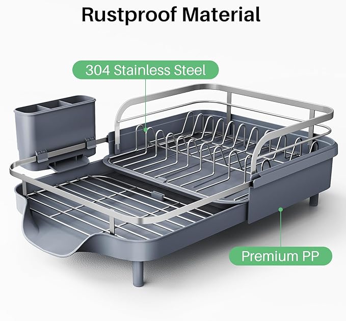 Dish Drying Rack, Expandable Dish Rack - Image 4