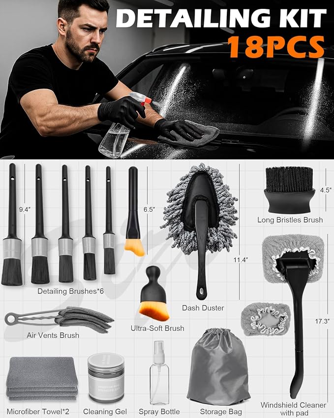 Windshield Cleaner Tool, Inside Windshield Cleaning Kit - Image 2