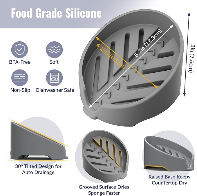 NiHome Silicone Sponge Holder Compatible - Image 2
