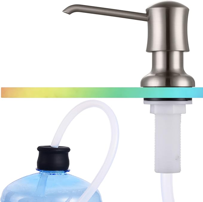Sink Soap Dispenser for Kitchen Sink Brushed Nickel Upgrade by UltimateUnicorn