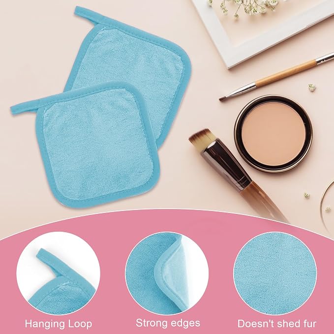 Makeup Remover Cloth 12 Pack, Ultra Soft and Reusable Microfiber Makeup Remover - Image 3
