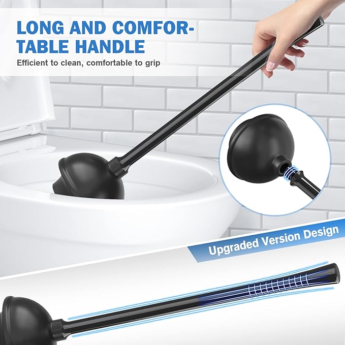 Toilet Plunger and Brush Set, Silicone Toilet Brush and Plunger - Image 5