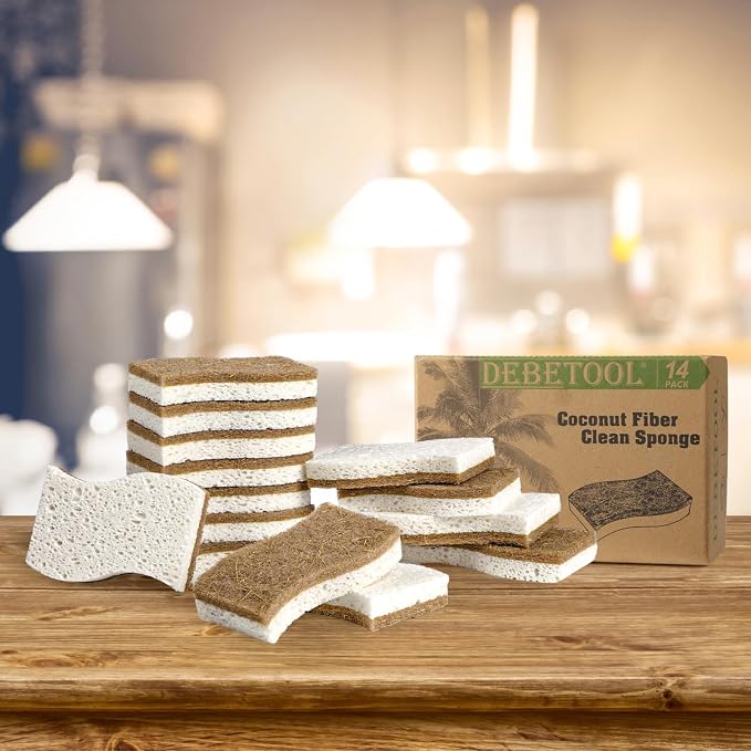 14Pack Natural Kitchen Sponge, Eco-Friendly Dish Sponge - Image 6