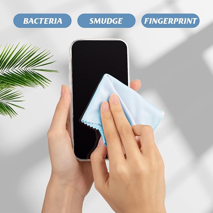 Treela 200 Pcs Microfiber Glasses Cleaning Cloth 6 x 7'' Eyeglasses Cleaner - Image 4