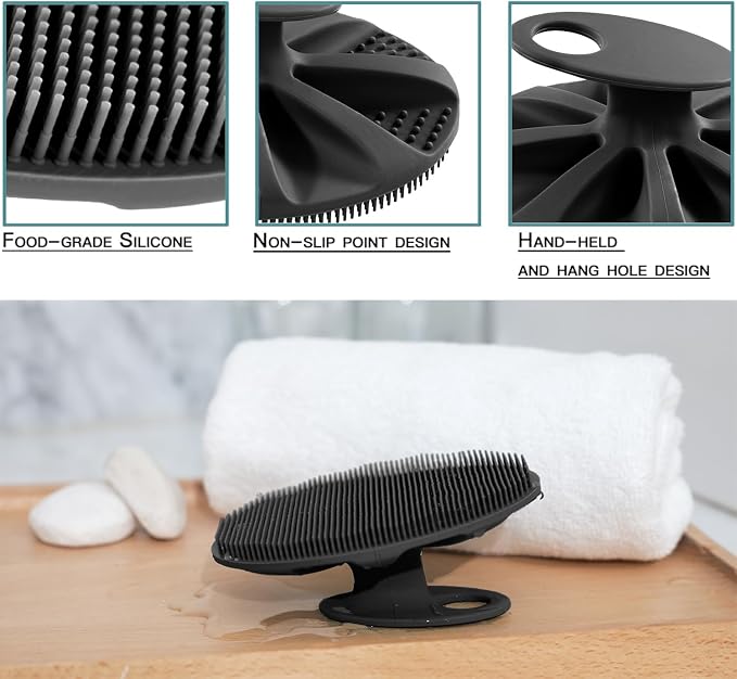INNERNEED Soft Silicone Body Scrubber Handheld Shower Cleansing Brush, Gentle - Image 5