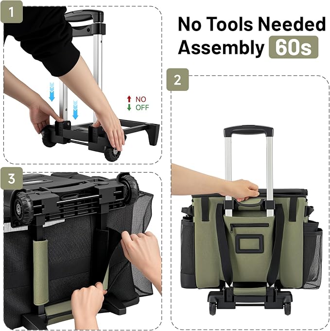 Large Cleaning Caddy for Cleaning Supplies Organizer, Rolling Cleaning Caddy - Image 6