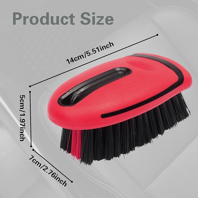 Carpet and Upholstery Cleaning Brush, Carpet Scrubber Stiff Bristle Detailing - Image 6