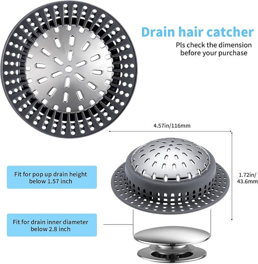 Shower Drain Hair Catcher, Shower Drain Cover, Bathtub Drain Hair Catcher - Image 2