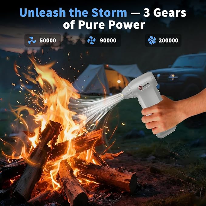 Electric Air Duster 200000RPM Brushless Motor, Cordless Compressed Air Blower - Image 3