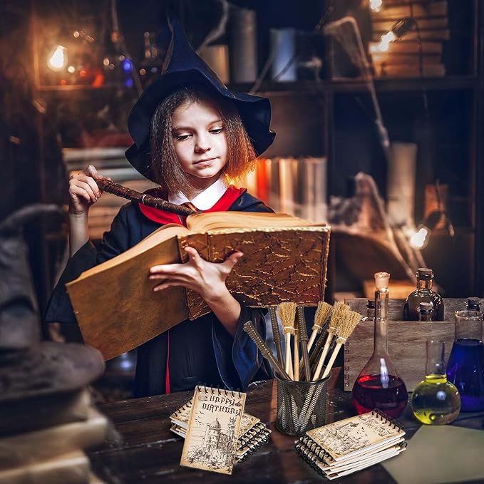 24 Pcs Magical Wizard Notepads Set Spiral Notebooks and Magic Wand Pencils - Image 7