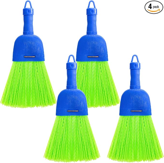 SOUJOY 4 Pack Hand Broom, Poly Fiber Small Whisk Broom by SOUJOY