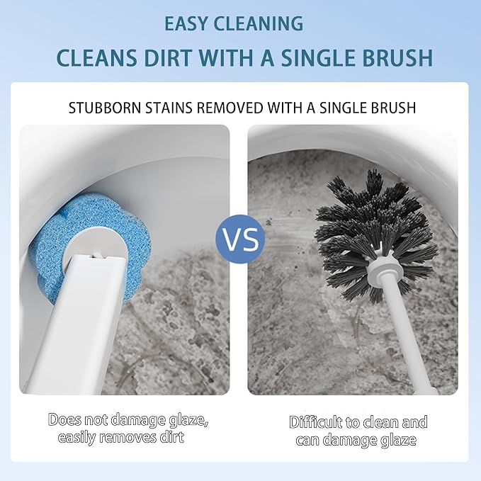 Disposable Toilet Brush, Disposable Toilet Cleaner, Extended Handle - Image 3