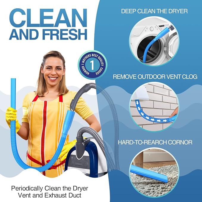Dryer Vent Cleaner Kit Vacuum Attachment - Image 3
