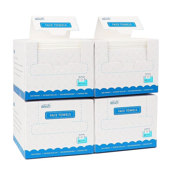 HOMEXCEL Face Towels, Biodegradable Makeup Remover Dry Wipes, Super Soft Clean by HOMEXCEL