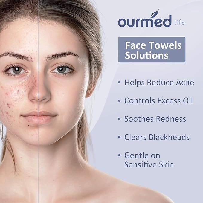 Ourmed Life Disposable Face Towel, Biodegradable Makeup Remover Wipes - Image 3
