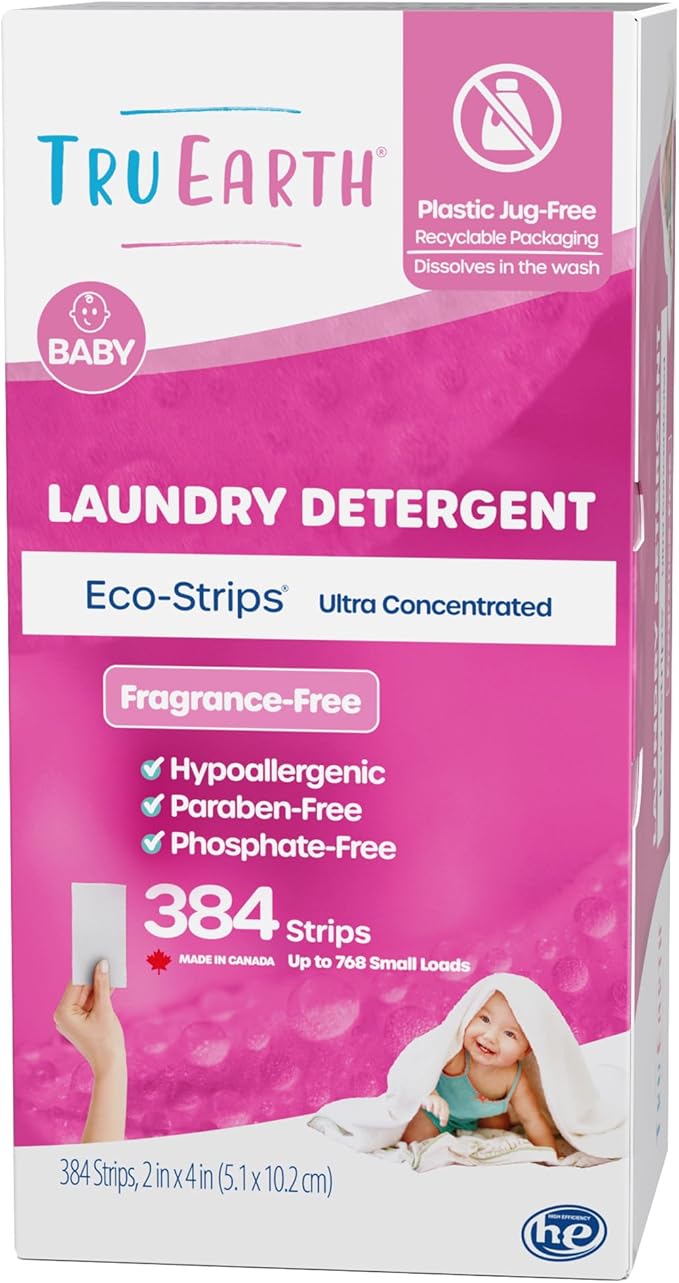 Tru Earth Hypoallergenic Baby Laundry Detergent Sheets/Strips by TruEarth
