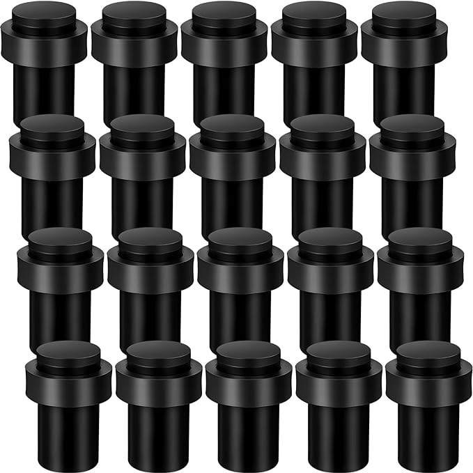 Chumia 20 Pcs Door Stopper Mounted Floor Stops Stainless Steel Cylindrical by Chumia