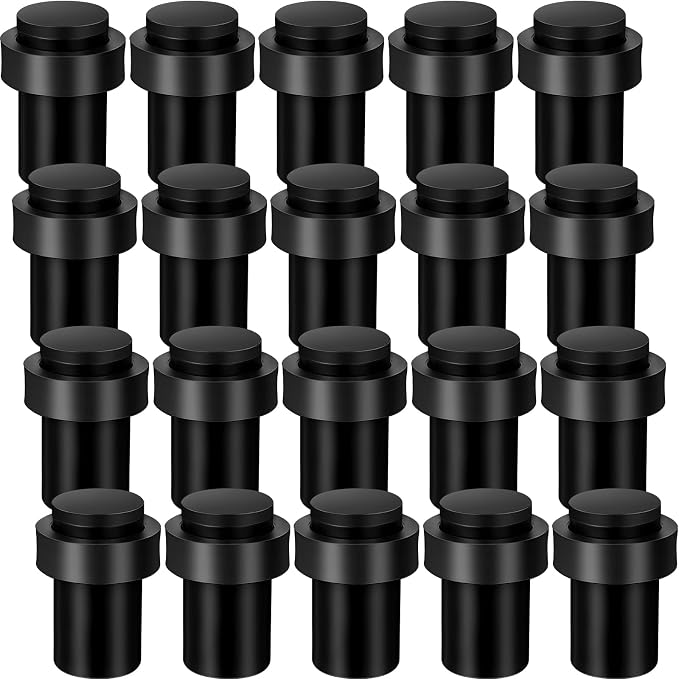 Chumia 30 Pcs Door Stopper Mounted Floor Stops Stainless Steel Cylindrical by Chumia