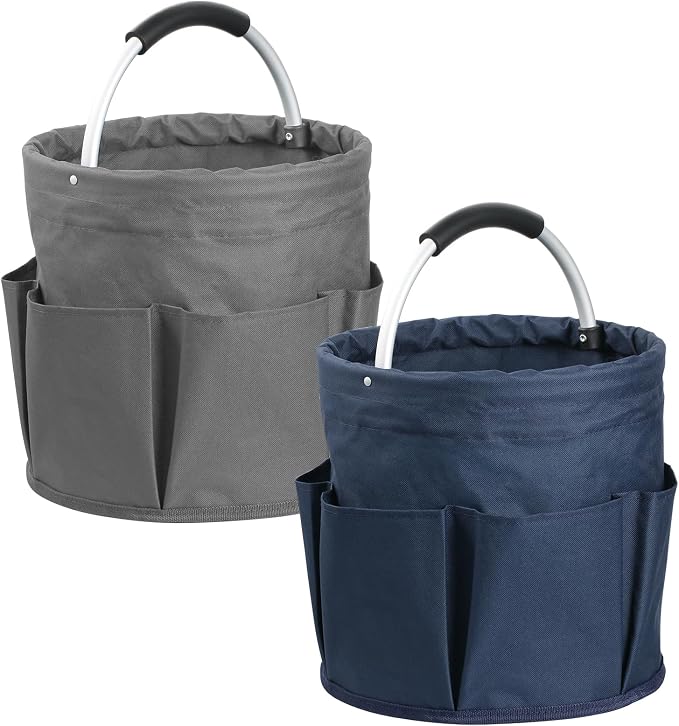 17L Cleaning Caddy for Cleaning Supplies, 2Pieces Portable Garden Tool Bag by IHOMAGIC