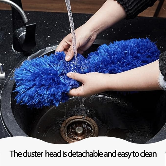 Cobweb Duster with Extension Pole, Ceiling Cob Web Cleaner Kit with 2 Duster - Image 4