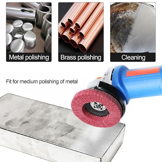 15Pcs 4.5" x 7/8" Nylon Fiber Flap Disc Polishing Grinding Wheel, Scouring pad - Image 4