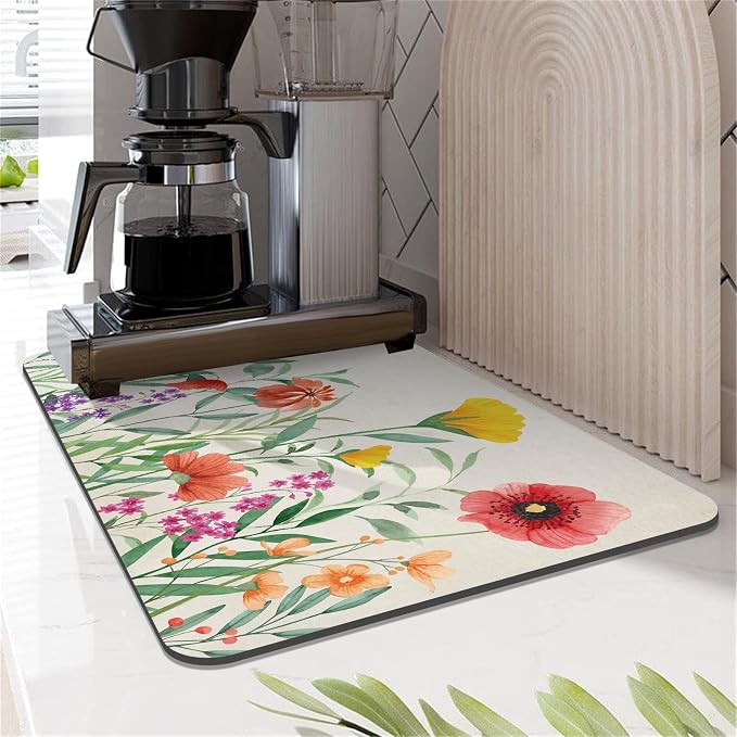 LOKHOM Dish Drying Mat for Kitchen Counter, Dish Drainer Rack Mat for Kitchen - Image 7
