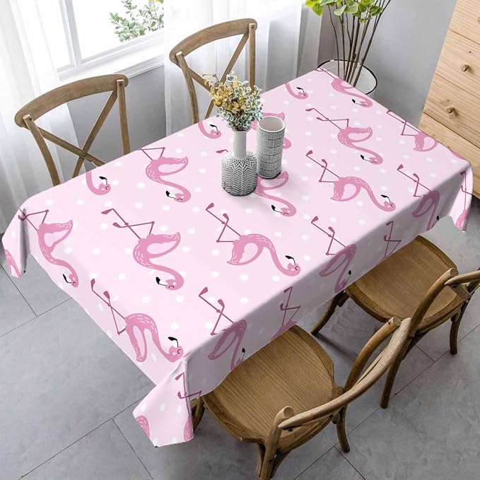 Pink Flamingo Table Cloth Rectangle Table Cute Elegant Flamingo by Unknown