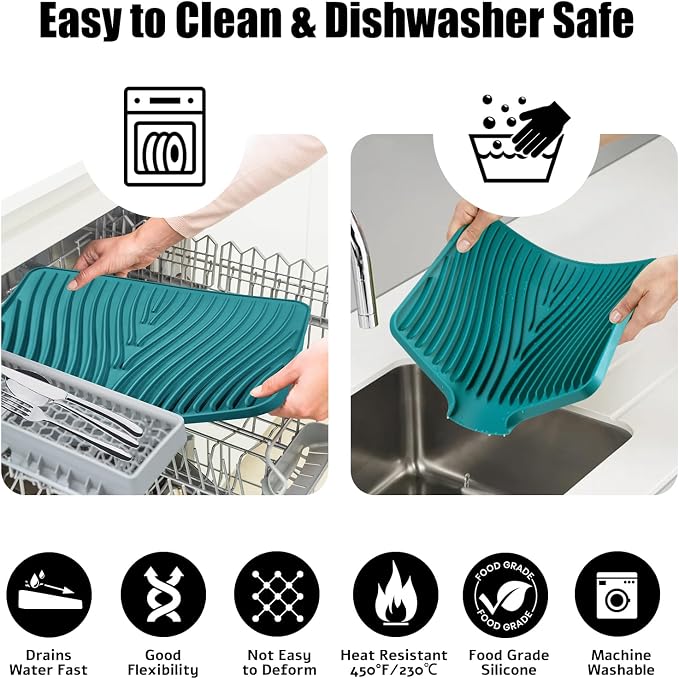 Silicone Dish Drying Mat, Stone Drying Mat - Image 3