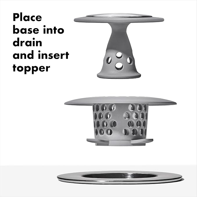 OXO Good Grips Stainless Steel Hair Catch Drain Protector - Image 3