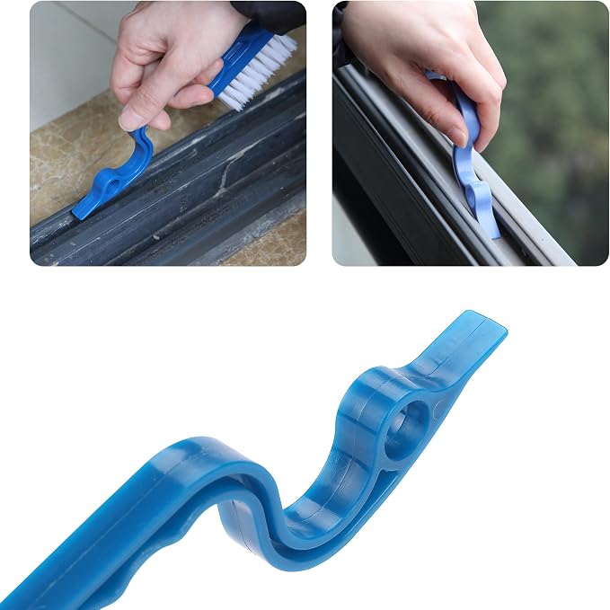 Slick- Window Track Cleaning Brush, 2 Pack, Built-in Scraper, Window Track - Image 9
