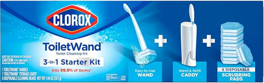Clorox ToiletWand Toilet Cleaning Kit, ToiletWand, Caddy and 6 Refills by Clorox