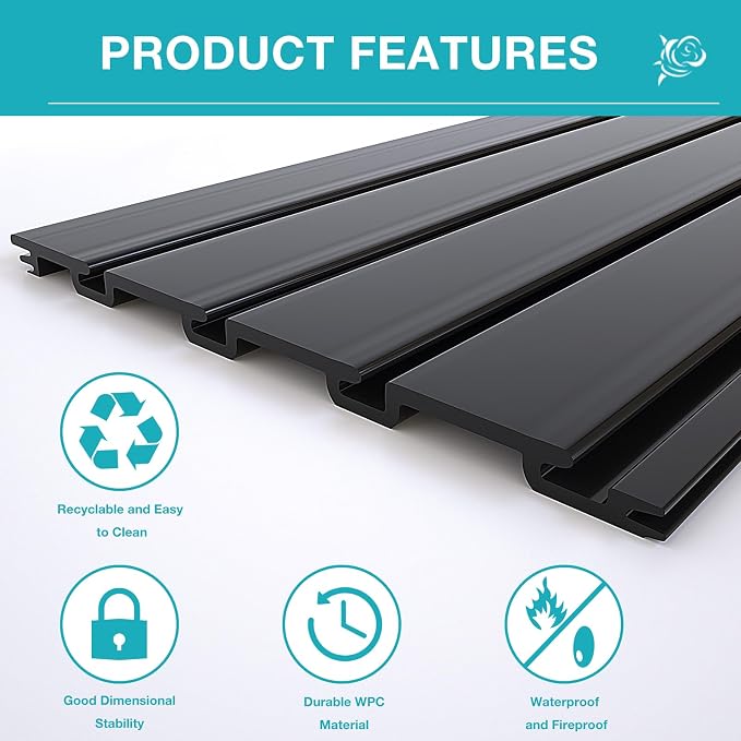 NeatiEase Slatwall Panel Wall Storage Systems, 4 x 8ft Slat Wall Paneling - Image 2
