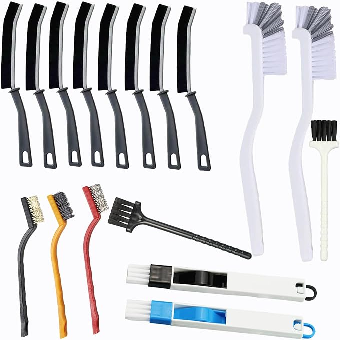 17Pcs Crevice Cleaning Brush Tool Multifunctional Hard Bristle Gap Cleaning by Unknown