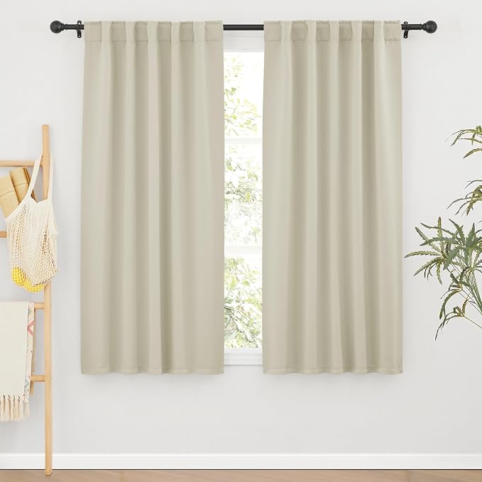 RYB HOME Blackout Curtains for Living Room, Back Tab & Rod Pocket Top by RYBHOME